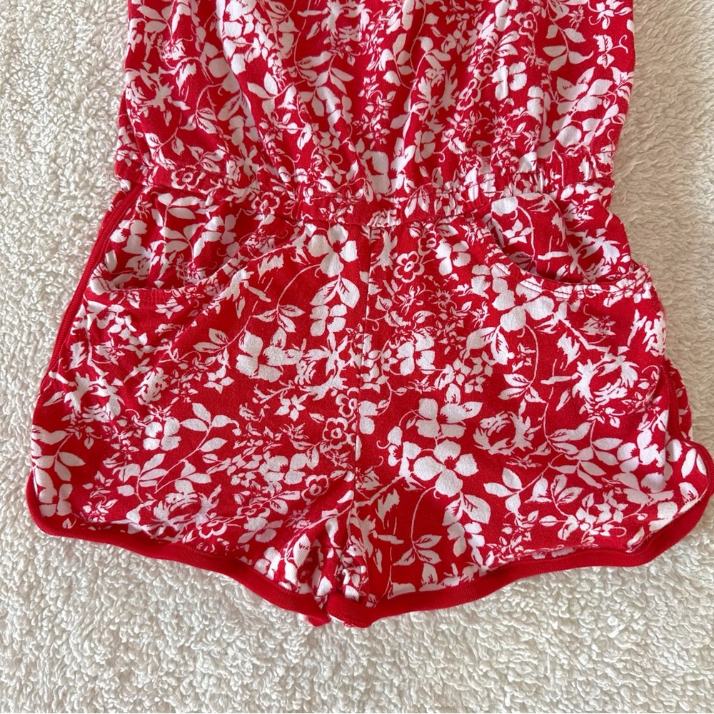 Crazy 8 Red Floral Romper - Picture 3 of 10